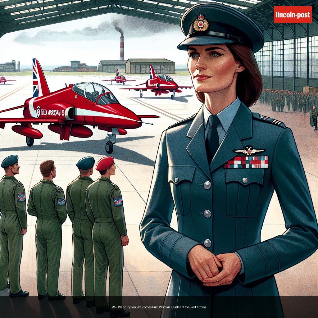 RAF Waddington Welcomes First Woman Leader of the Red Arrows