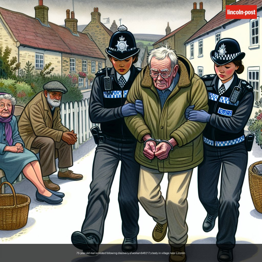 75-year-old man arrested following discovery of woman’s body in village near Lincoln