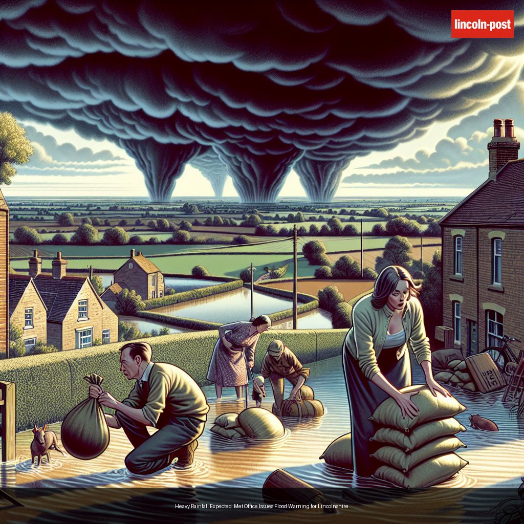 Heavy Rainfall Expected: Met Office Issues Flood Warning for Lincolnshire