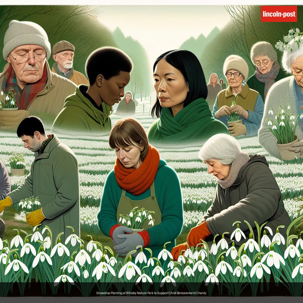 Snowdrop Planting at Whisby Nature Park to Support Child Bereavement Charity